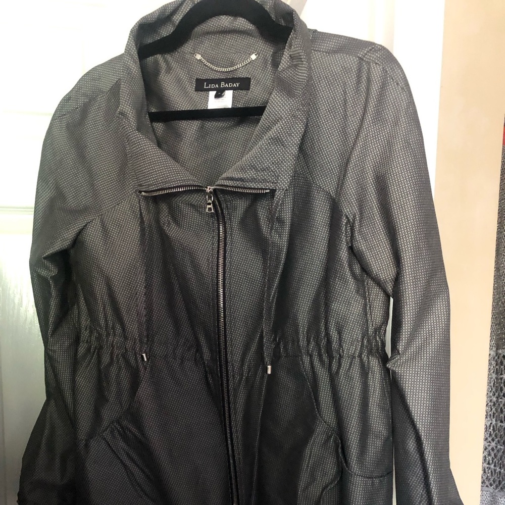 🇨🇦Lida Baday Gray/Black Zippered jacket Size 14